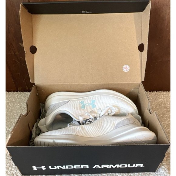 Under Armour UW W Essential Sneakers White/Breeze (3022955-103) Womens Sz 8.5 - Picture 6 of 10